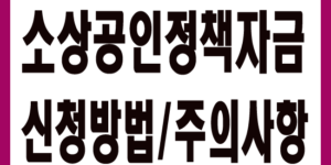 소상공인 정책자금 대출