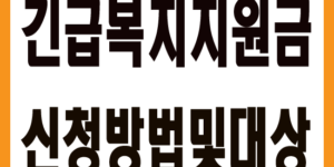 긴급복지지원금